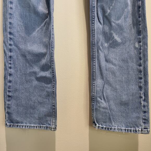 Hollister Men's Jeans 36 x 34 Button Fly Distressed Light Wash Bootcut - Picture 5 of 16